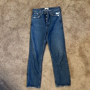 Agolde Riley Dark Blue Denim Jeans